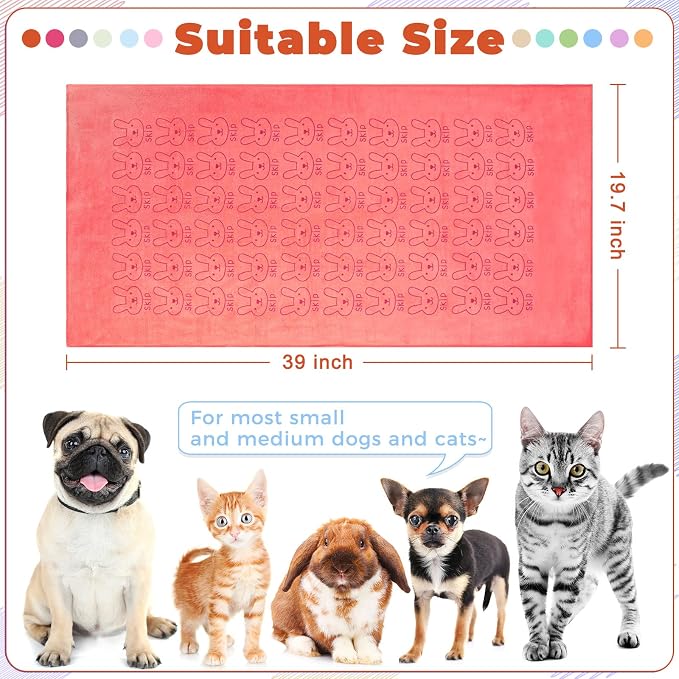 Irenare 12 Pcs Microfiber Dog Towels for Drying Dogs Cats, 20 x 40 Inch, Quick Drying Absorbent Pet Puppy Towels for Small Puppy Dog Cat Kitten Pet, Grooming Bathing Shower Travel Supplies(Multicolor)