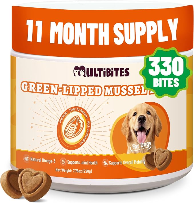Green-Lipped Mussel Bites for Dogs, Natural Dog Joint Supplement