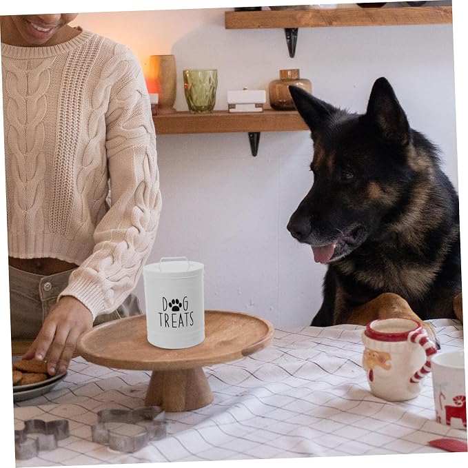 LABRIMP Food Storage Container with Lid Airtight Dog Treat Holder for Dry Food Space-saving Design for Kitchen Organization Lightweight and Easy to Clean for Treats and Puppy Essentials