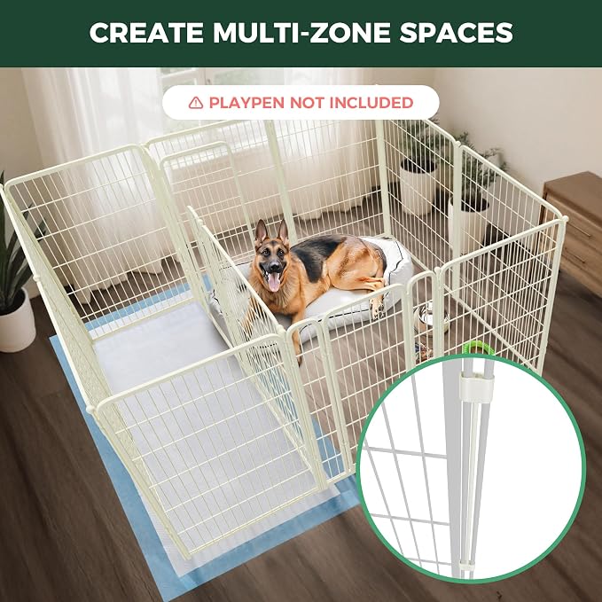 FXW Playpen Connectors, 2-Pack (Playpen Not Included), Accessories Only fit FXW Homeplus/Rollick/Instant 45"/50" Height Dog Pen, White│Patent Pending