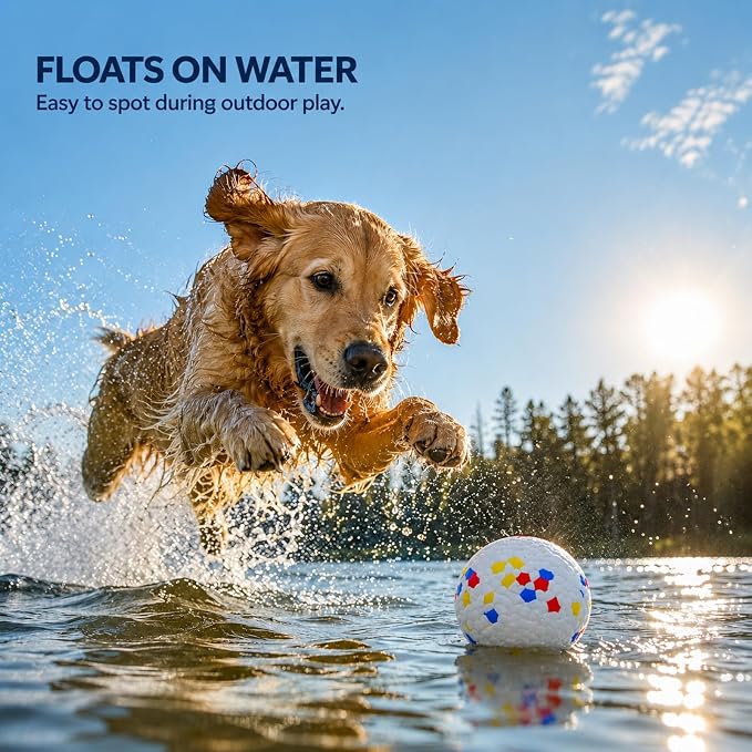 Dog Tennis Ball Toys for Aggressive Chewers, Floating, 2-Pack