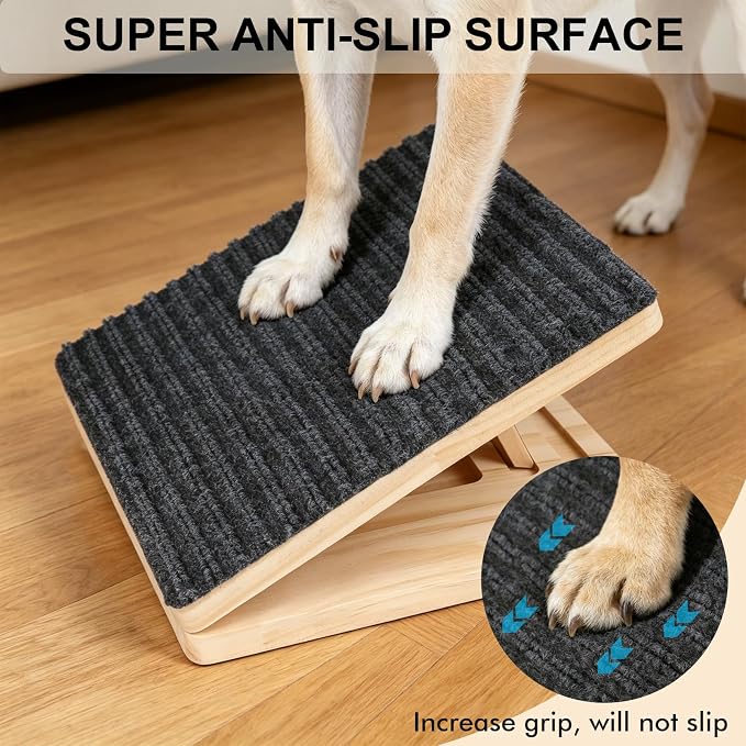 Dog Ramp for Stairs 2 Pack, Adjustable Stair ramp for Dogs,Foldable Indoor Dog Stair Ramp with Triangular Support & Non-Slip Pads, for Elderly or Injured Pets
