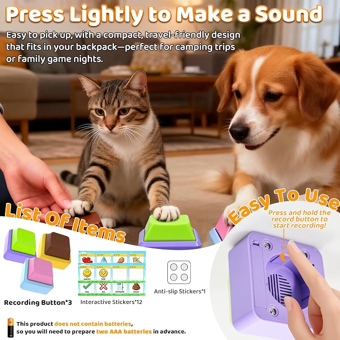 Voice Recording Button, 3 Pack