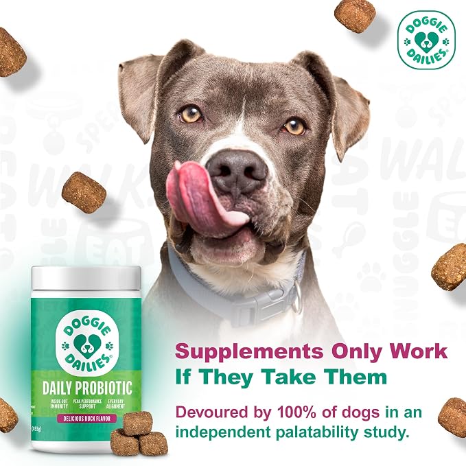 Doggie Dailies Daily Probiotic Soft Chews for Dogs, Duck, 225 Count