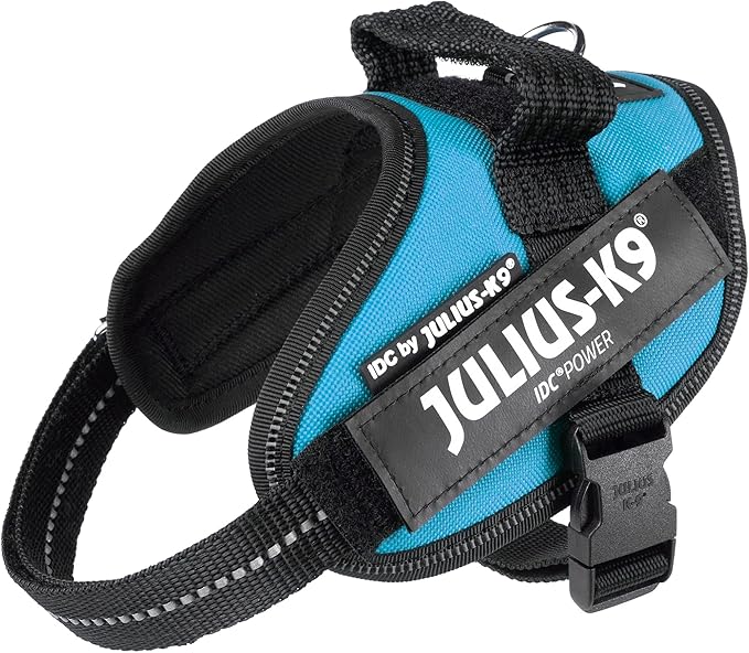 Julius-K9, 16IDC-AM-MM, IDC Powerharness, Dog Harness, Size: Mini-Mini, Aquamarine