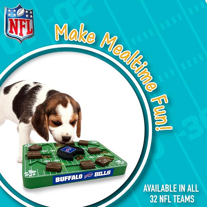 Pets First NFL Buffalo Bills Puzzle Toy, Puzzle Treat Dog Toy, Interactive Dog Treat Toy, Dog Puzzle