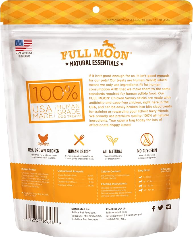 Full Moon Chicken Sticks Dog Treats - 16oz (Pack of 2)