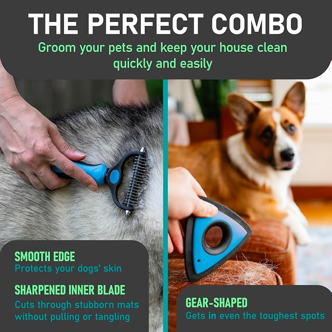Maxpower Planet Pet Grooming Rake and Mini Pet Hair Remover Tool, Mini