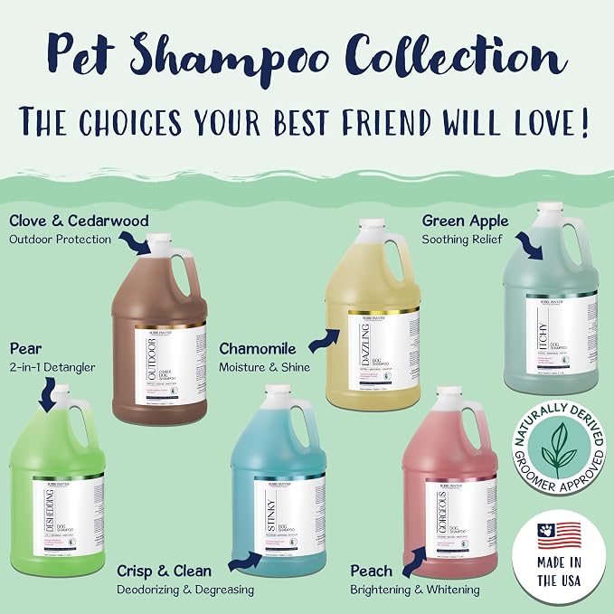 Bobbi Panter Itch Relief Dog Shampoo Tea Tree, Lavender & Flaxseed – Soothing Natural Formula for Itchy & Irritated Skin, Moisturizing, Tear-Free, 16:1 Concentrate, 1 Gallon (Case of 4)