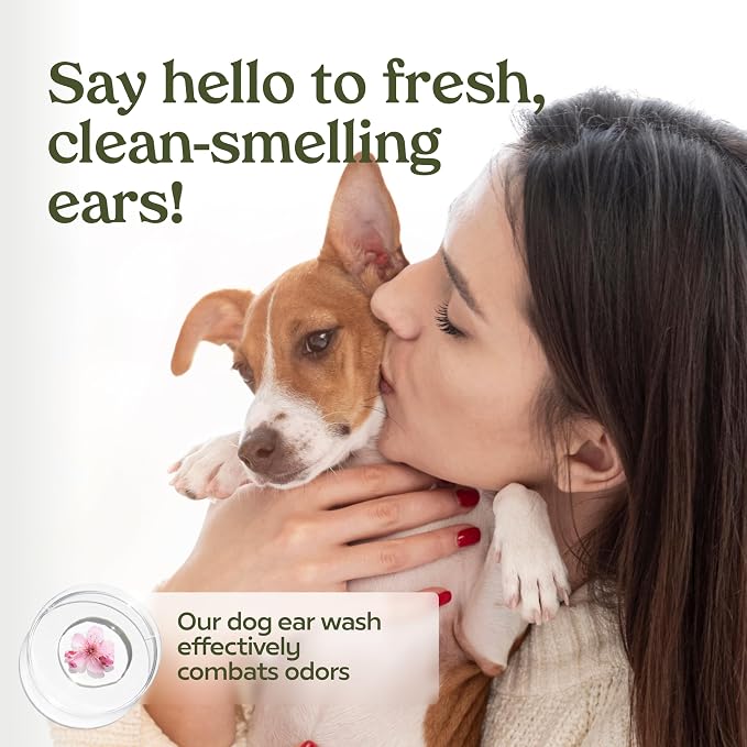 PawFume Dog Ear Cleaner Solution, 1-Pack – Soothe Itchy Ears Instantly – with St. John’s Wort & Almond Extracts, Vet-Certified Formula, Alcohol-Free & Sulfate-Free – Dog Ear Wash for All Breeds