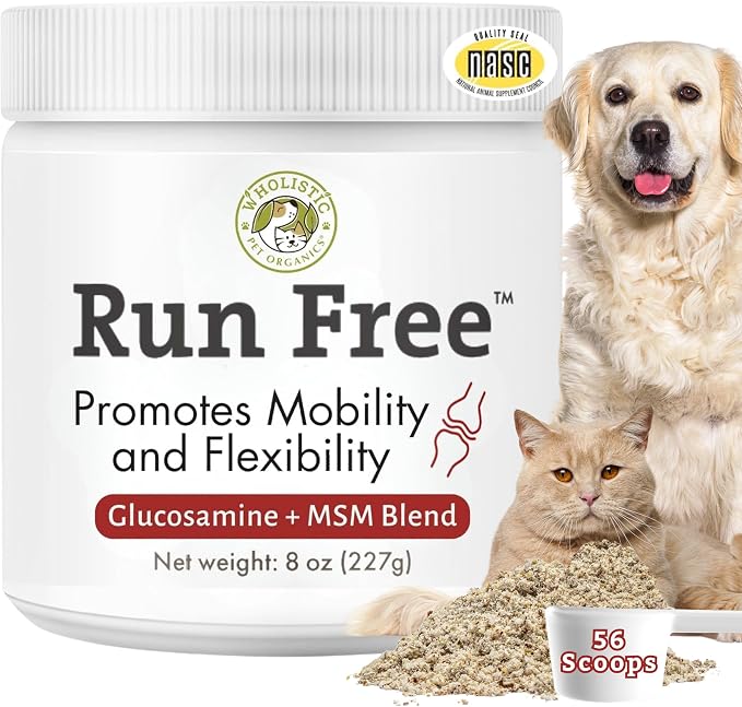 Max Strength Hip and Joint Supplement for Dogs & Cats, 8 oz, 56 Scoops