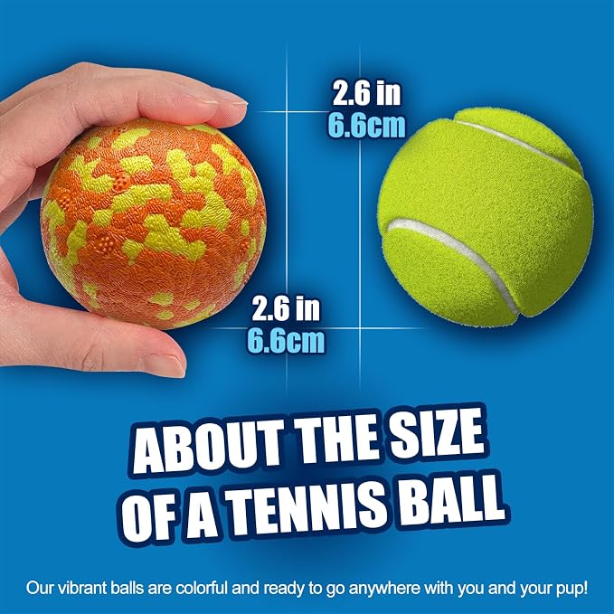 Mankoda Dog Balls, Indestructible Floating Tennis Balls, 2.5in, 4-Pack