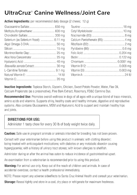 UltraCruz® Canine Wellness/Joint Care, 120 Count