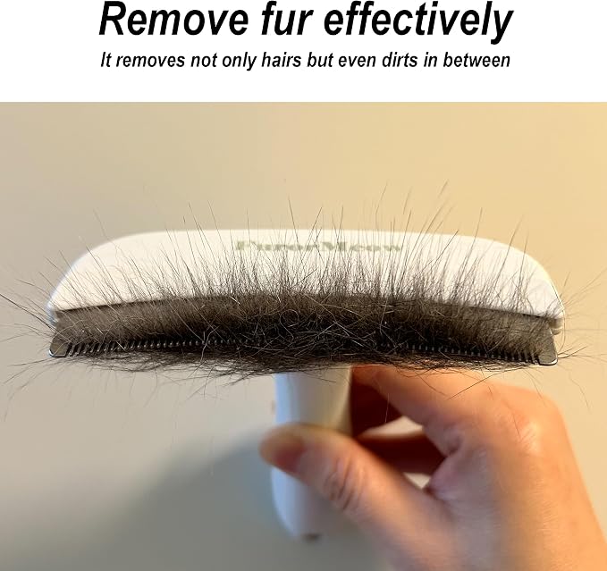 Pet Deshedding Tool with Curve Blade, Large, Large, White
