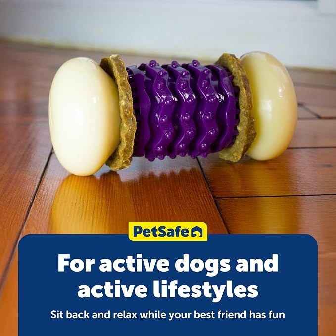 PetSafe Busy Buddy Nobbly Nubbly Treat Holding Dog Chew Toy, Small | Durable Nylon & Vanilla-Scented Rubber, Add Treat Rings or Peanut Butter, Top-Rack Dishwasher Safe, for Dogs 10-25 Lb