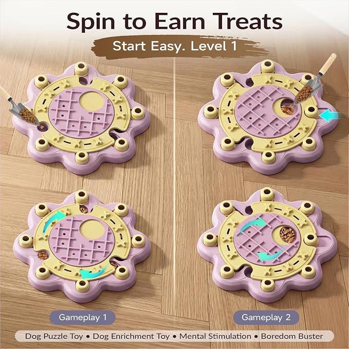 KADTC L Size 3 Levels, Dog Puzzle Toy, Slow Feeder & Enrichment for Dogs | Beginner-to-advanced step-by-step challenge offers brain exercise, burns energy, fights boredom, builds focus, curbs gulping.