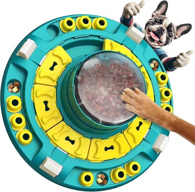 KADTC Dog Puzzle Toy, XL Size, 4 Levels of Step-by-Step Challenge, Push-to-Release Treat Dispenser, Beginner to Advanced, Slow Feeder & Mental Stimulation for Smart Dogs Enrichment Toys