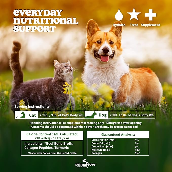 Free-Range Bone Broth for Dogs & Cats - Chicken, 2-Pack