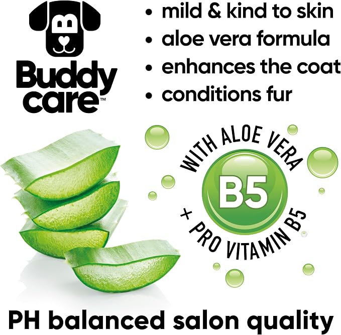 shed Control Dog Shampoo by Buddycare | Dry Skin & Itchy Skin Relief for Smelly Dogs | Deep Cleansing for Dogs Puppy Sensitive Skin | Lemongrass Scented | with Aloe & Vitamin B5 (16.90oz)