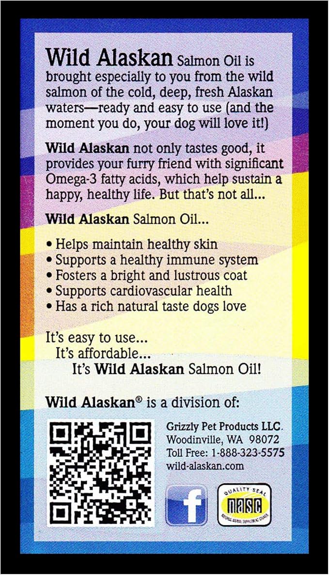 Wild Alaskan Skin & Coat Salmon Oil Based Omega-3 Supplement for Dogs 16 fl.oz.
