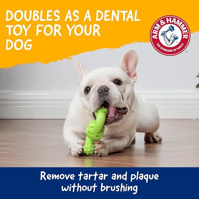 Arm & Hammer Nubbies Wave Dog Dental Chew Toy, Mint Flavor | TPR construction, baking soda infused, no-stuffing design, reduces plaque and tartar, for gentle chewers