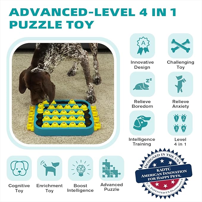 KADTC Dog Puzzle Toy, Extra-Large Size, 4 Levels of Step-by-Step Challenge, Beginner to Export, Slow Feeder & Mental Stimulation for Smart Dogs Enrichment Toys