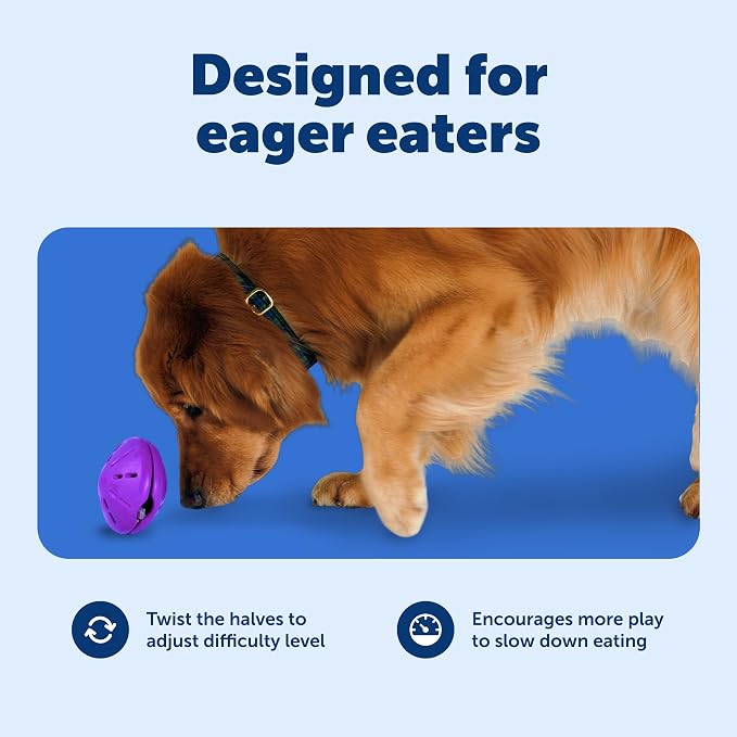 PetSafe Busy Buddy Twist 'n Treat Dispensing Dog Toy, Large | Twist Halves Apart for Quick Treats or Closer for a Challenge, Patented Treat Meter, Top-Rack Dishwasher Safe