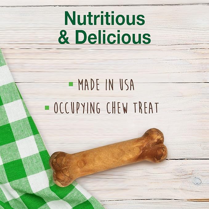 Nylabone Healthy Edibles Natural Dog Chews, Long Lasting Bones for Dogs, Bacon Flavor Dog Treats, X-Small (8 Count)