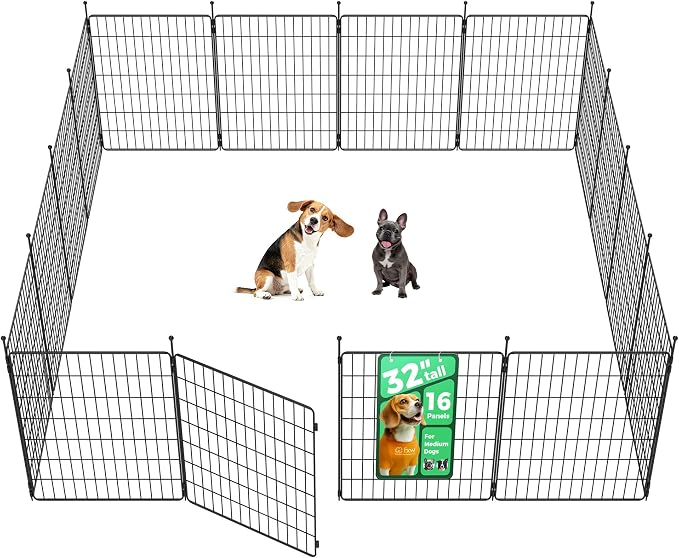FXW MiniPaws Unleashed Dog Playpen, 32in 16 Panels