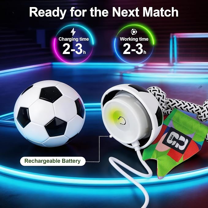 Official FIFA World Cup 2026 Edition - Interactive Dog Toys, Smart Dog Ball with Durable Rope, Automatic Moving and Rolling Ball Toys for Small Medium Large Dogs, Motion-Activated and USB Rechargeable