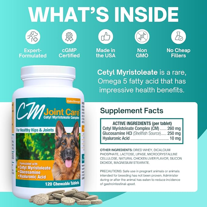 CM Joint Care for Dogs Hip & Joint Supplement, 360 Chewable Tablets