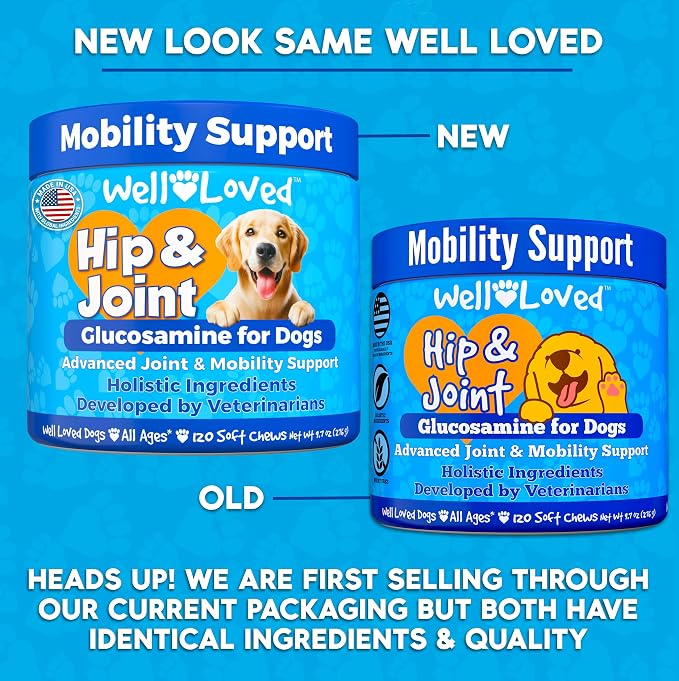 Well Loved Glucosamine for Dogs, Dog Joint Supplement, Hip & Joint Chews