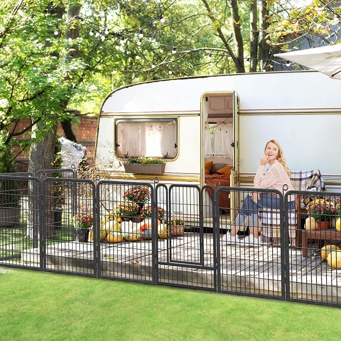 Rustproof Dog Playpen Fence, 40in 20 Panels