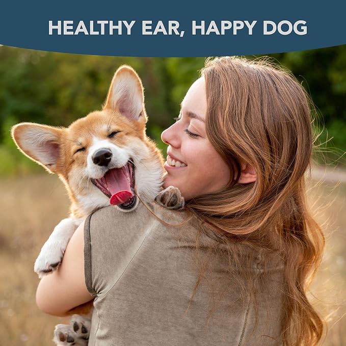 NOVEHA Pet Ear Drops with 1% Hydrocortisone | Ear Cleaner for Dogs & Cats for Earwax buildup, - No-Sting Formula, Calms Itch & Reduces Painful Ear Infections 60mL (60ml (Pack of 1))