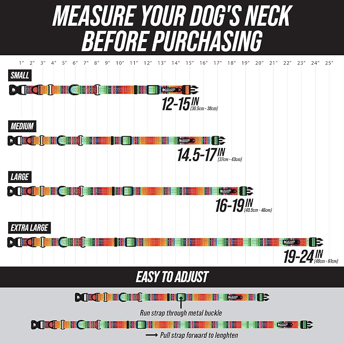 Leashboss Martingale Collar for Dogs | Reflective Nylon Dog Collar for Large Dogs, Medium and Small Dogs | No Pull Pet Training Collar Small | Quick Release Buckle, Adjustable Pet Collar