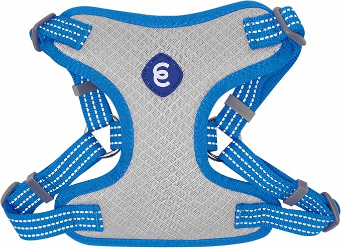 Blueberry Pet Essentials Back to Basics Reflective Dog Harness Vest, French Blue, Large, Adjustable Harnesses for Dogs