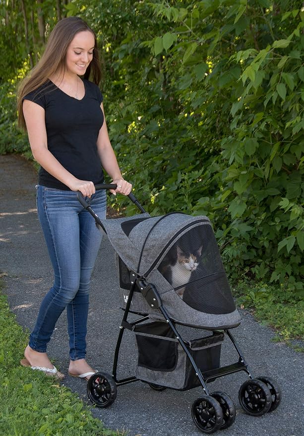 Pet Gear No-Zip Happy Trails Lite Pet Stroller - Dark Platinum