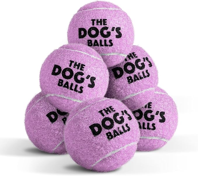 The Little Dog’s Balls Small Dog Tennis Balls 6-Pack Purple Floats in Water | Our fetch balls combine non-abrasive felt exterior and a thicker rubber core Durable Dog Toy for Outdoor Play & Training