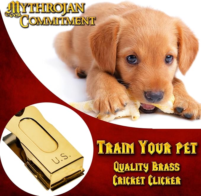 Brass and Steel Pet Training Clicker, Pack of 2 Pcs
