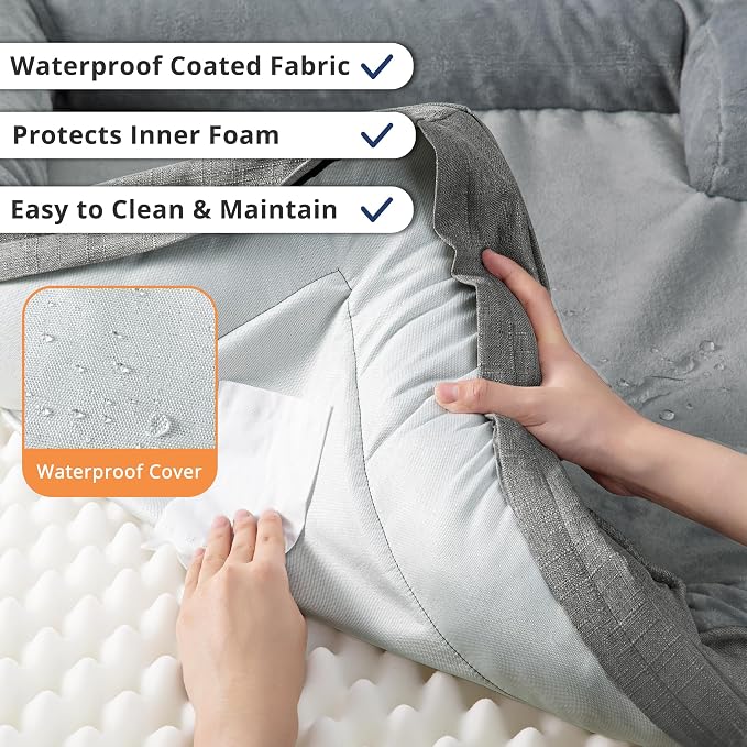 aodisman Orthopedic Memory Foam Dog Bed - Medium, Grey