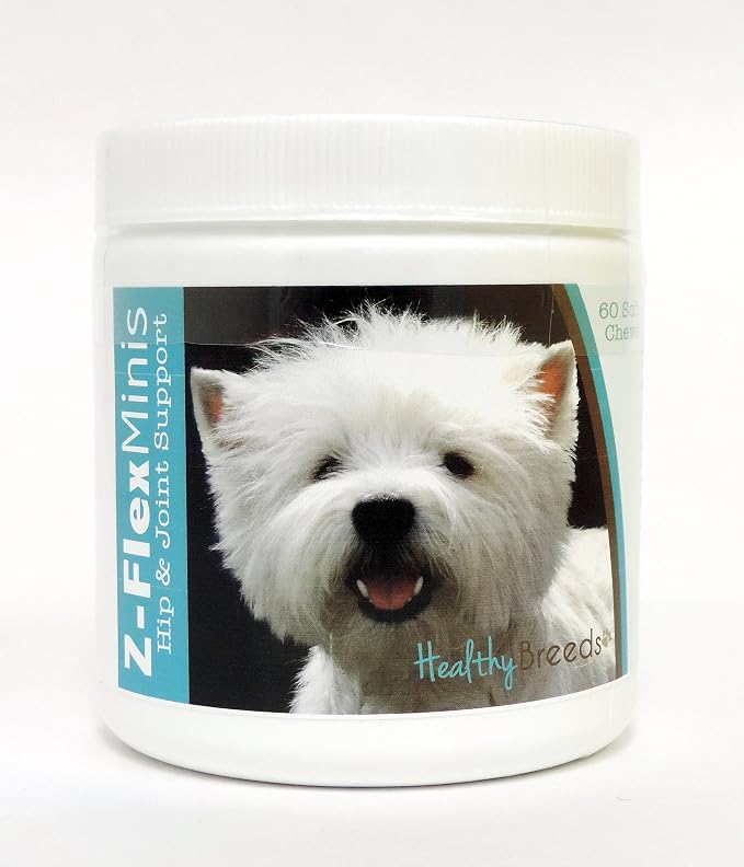 Healthy Breeds West Highland White Terrier Z-Flex Minis Hip and Joint Support Soft Chews 60 Count