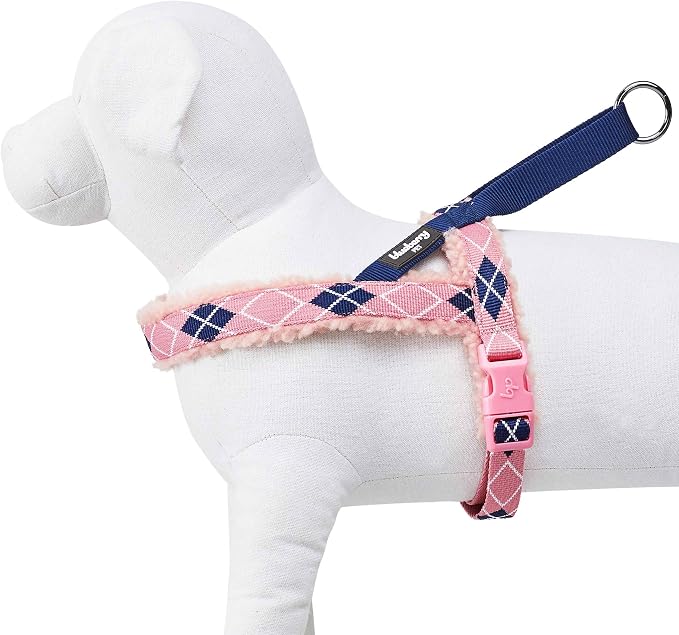 Blueberry Pet Soft & Comfy Scottish Argyle Fleece Padded Dog Harness