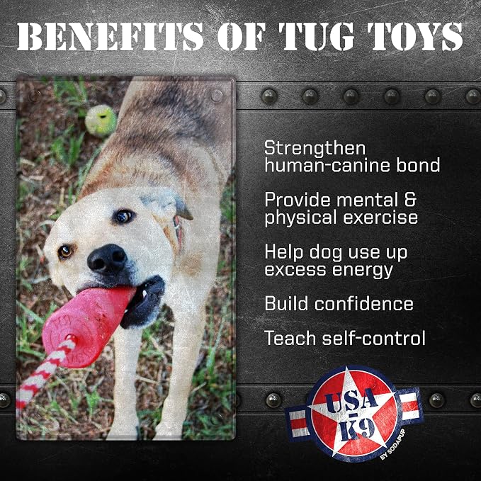 SodaPup USA-K9 Firecracker Dog Tug Toy & Floating Training Dummy
