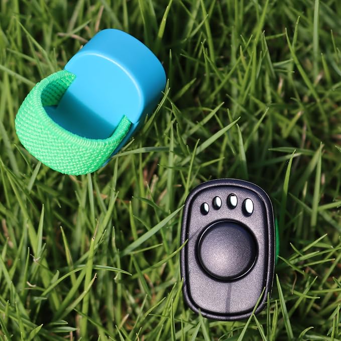 Pet Clicker, Mini Finger, Black & Blue