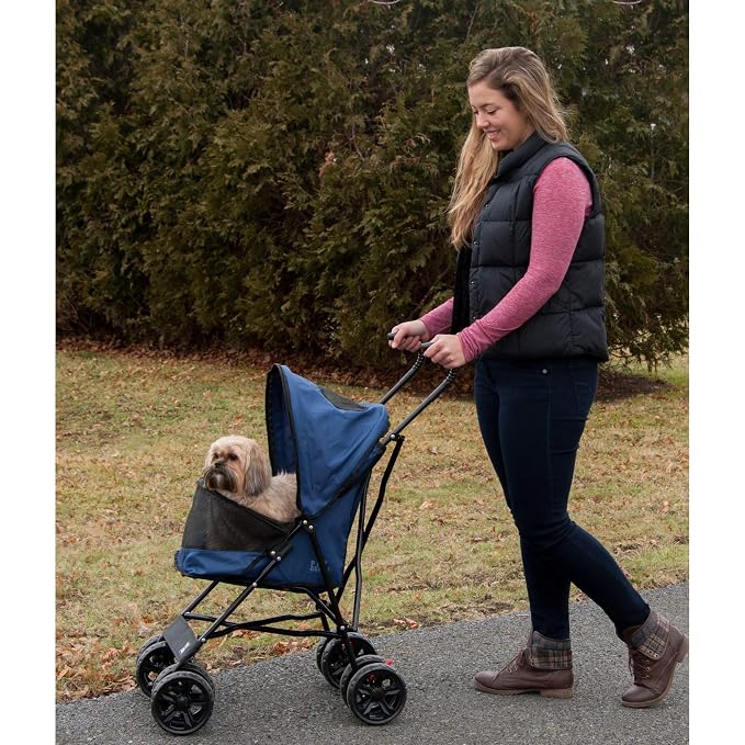 Pet Gear Travel Lite Plus Stroller - Midnight, up to 15lbs