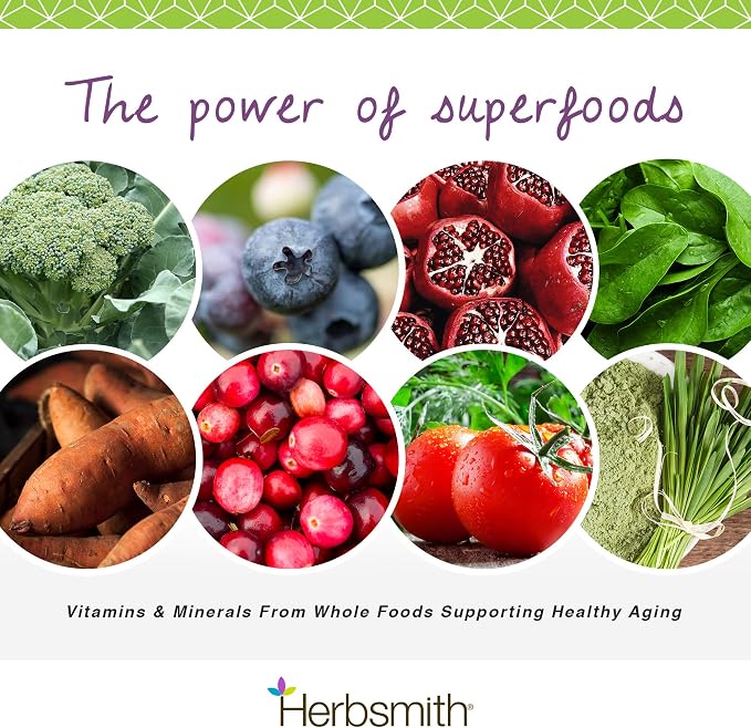 Herbsmith Nutrients Superfood Dog Multivitamin Featuring Vitamins & Minerals from Whole Foods Boost Kibble or DIY Raw with Antioxidants for Puppies to Seniors - 17.63 oz