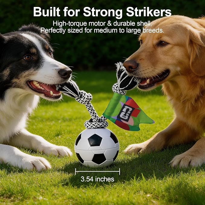 Official FIFA World Cup 2026 Edition - Interactive Dog Toys, Smart Dog Ball with Durable Rope, Automatic Moving and Rolling Ball Toys for Small Medium Large Dogs, Motion-Activated and USB Rechargeable