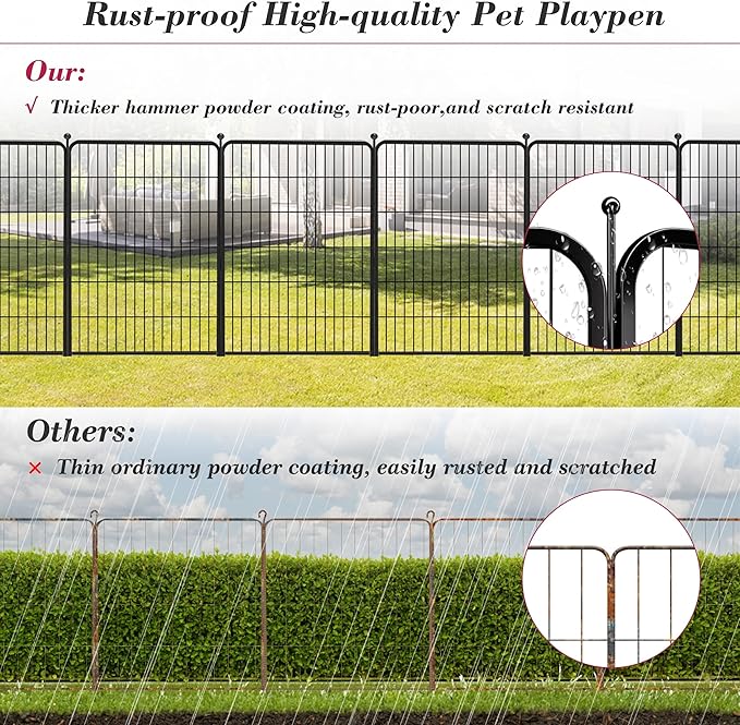 Heavy Duty Dog Playpen with Door, 40in 8 Panels