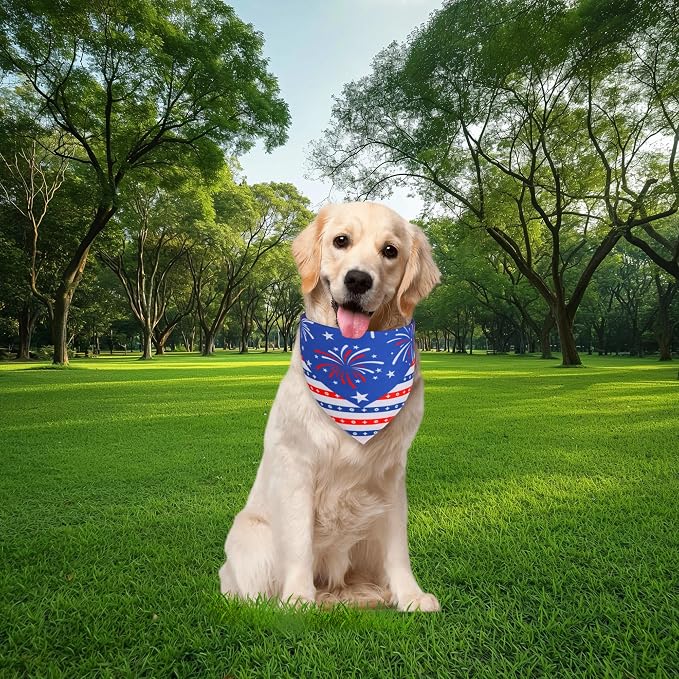 4th of July Dog Bandana, Size S (Fits 9-14" Neck)