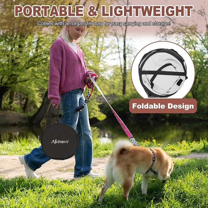 Foldable Cat & Dog Playpen with Carry Bag, Black X-Large